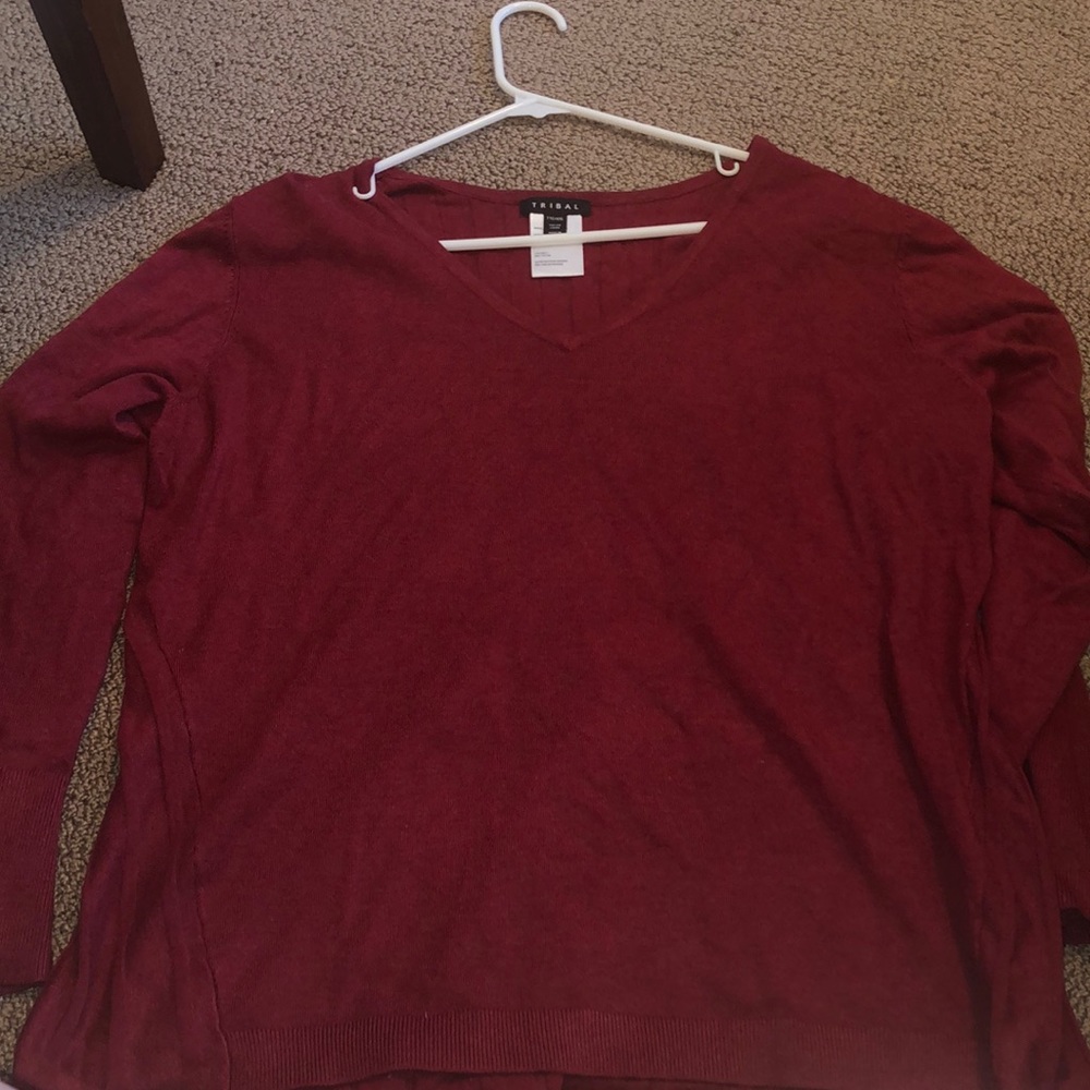 brand:tribal, size xxl, ribbed fabric on the inside, long sleeve,